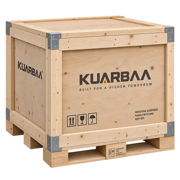 Wooden case packaging illustration